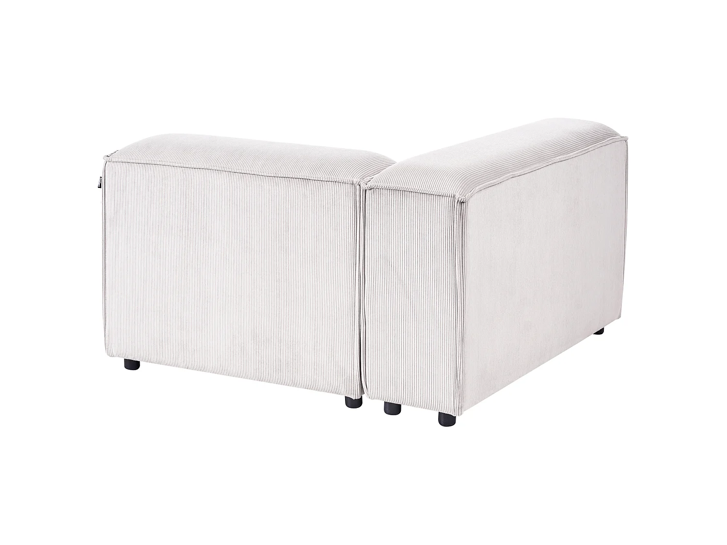 Module d'angle ARDAL Velours côtelé Blanc cassé Côté droit
