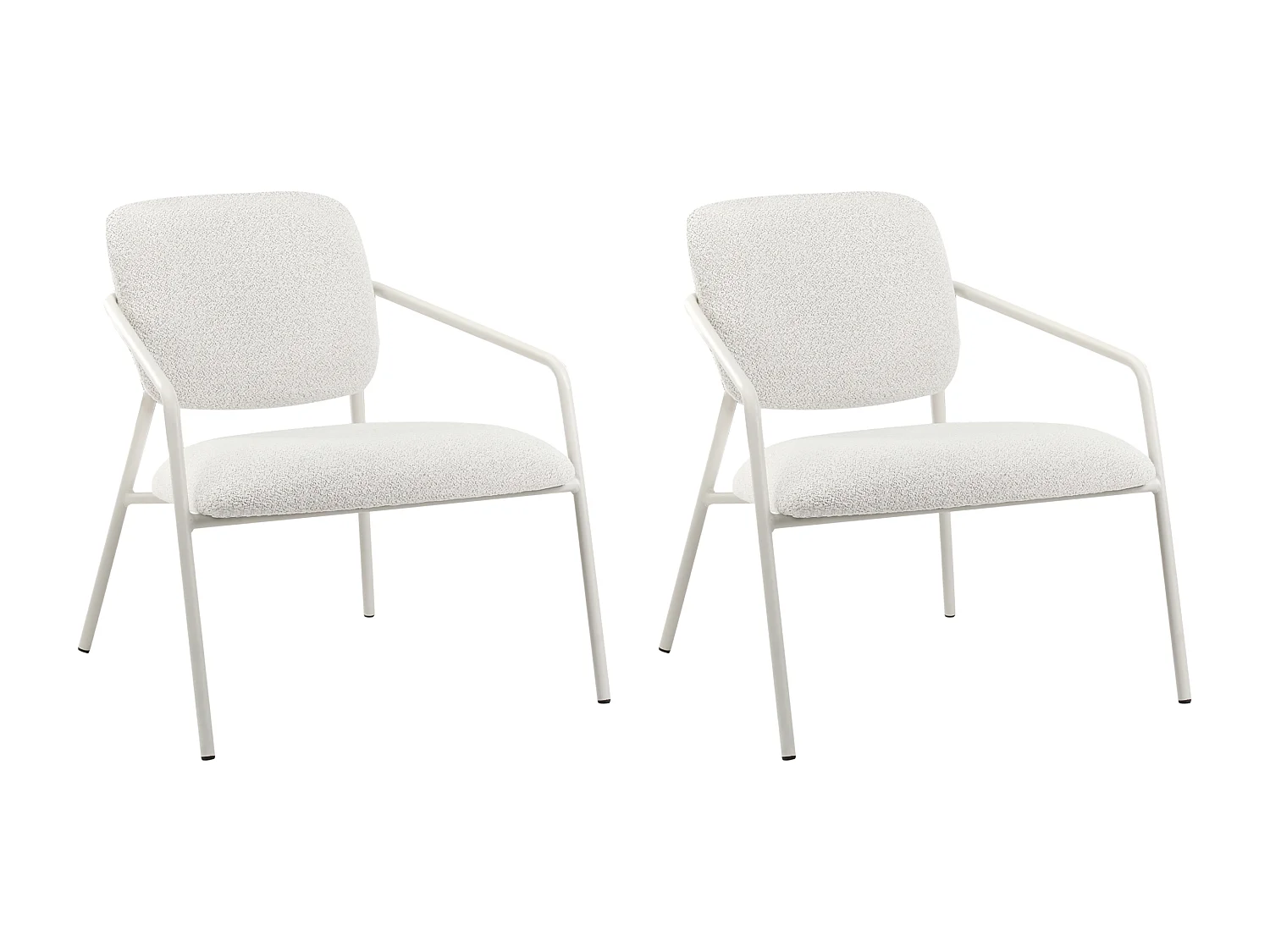 Lot de 2 fauteuils LOA Tissu Blanc cassé
