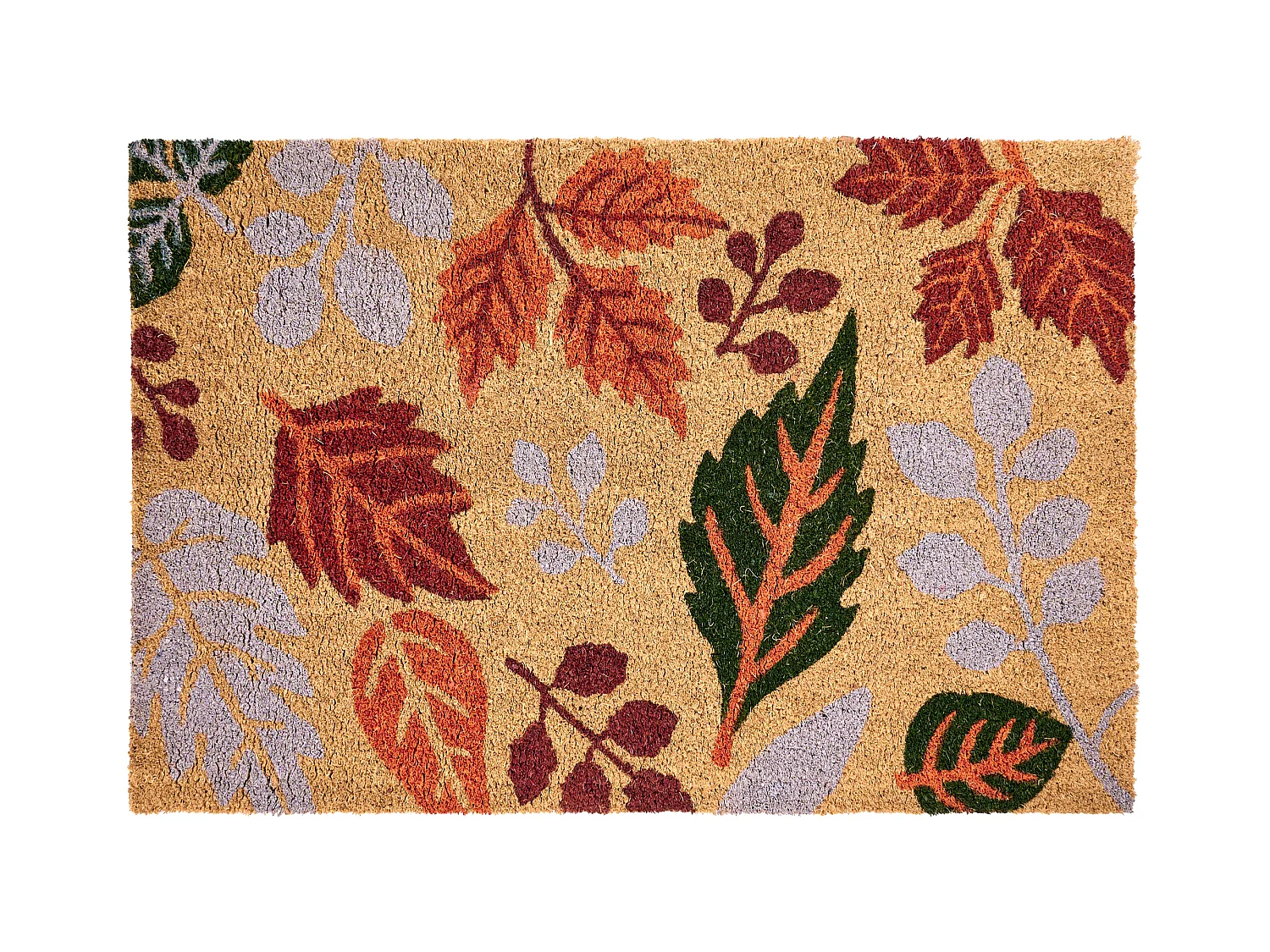 Paillasson DAGATAN Multicolore 60 x 90 cm Feuille Fibre de coco