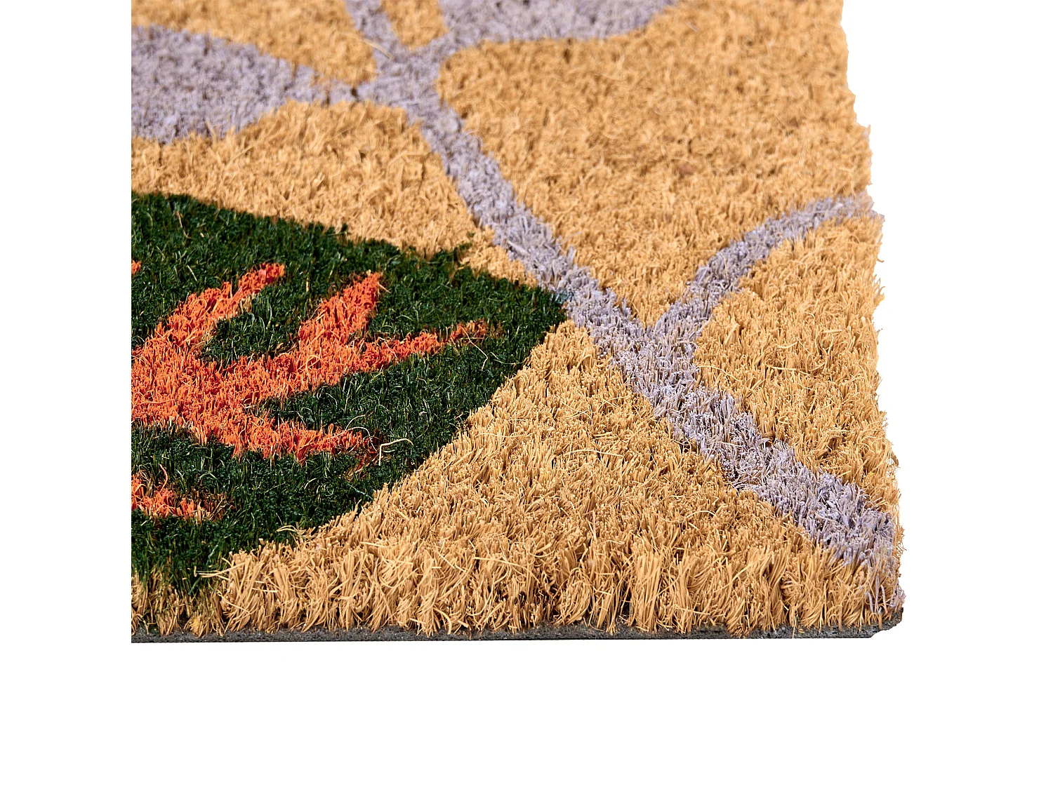 Paillasson DAGATAN Multicolore 60 x 90 cm Feuille Fibre de coco