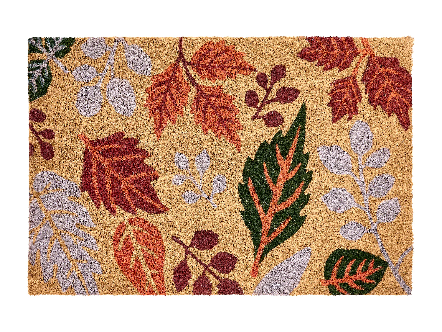 Paillasson DAGATAN Multicolore 60 x 90 cm Feuille Fibre de coco