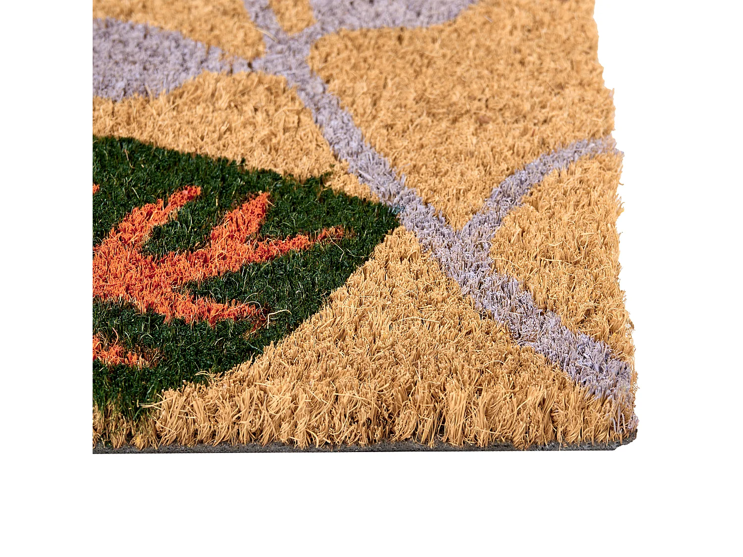 Paillasson DAGATAN Multicolore 60 x 90 cm Feuille Fibre de coco