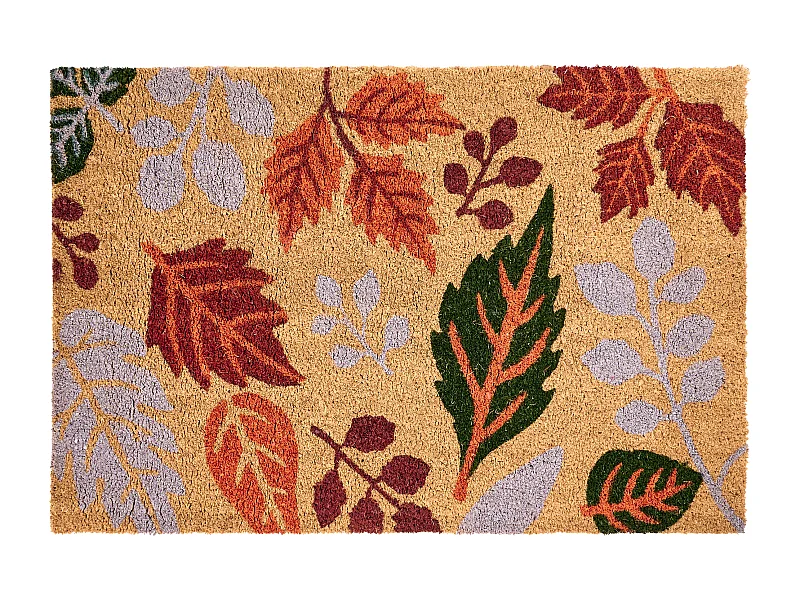 Paillasson DAGATAN Multicolore 60 x 90 cm Feuille Fibre de coco