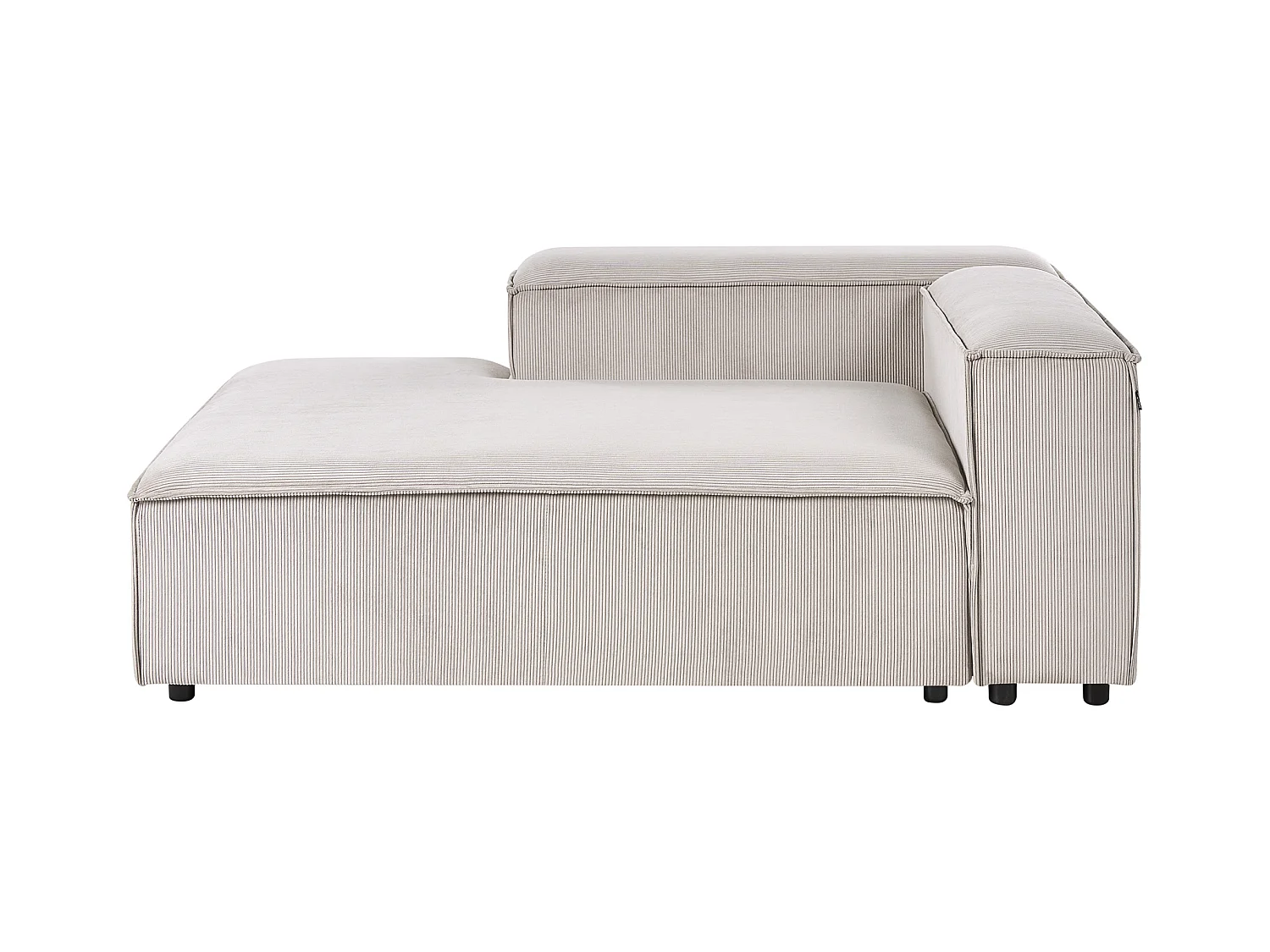 Chaise longue côté droit ARDAL Velours côtelé Taupe