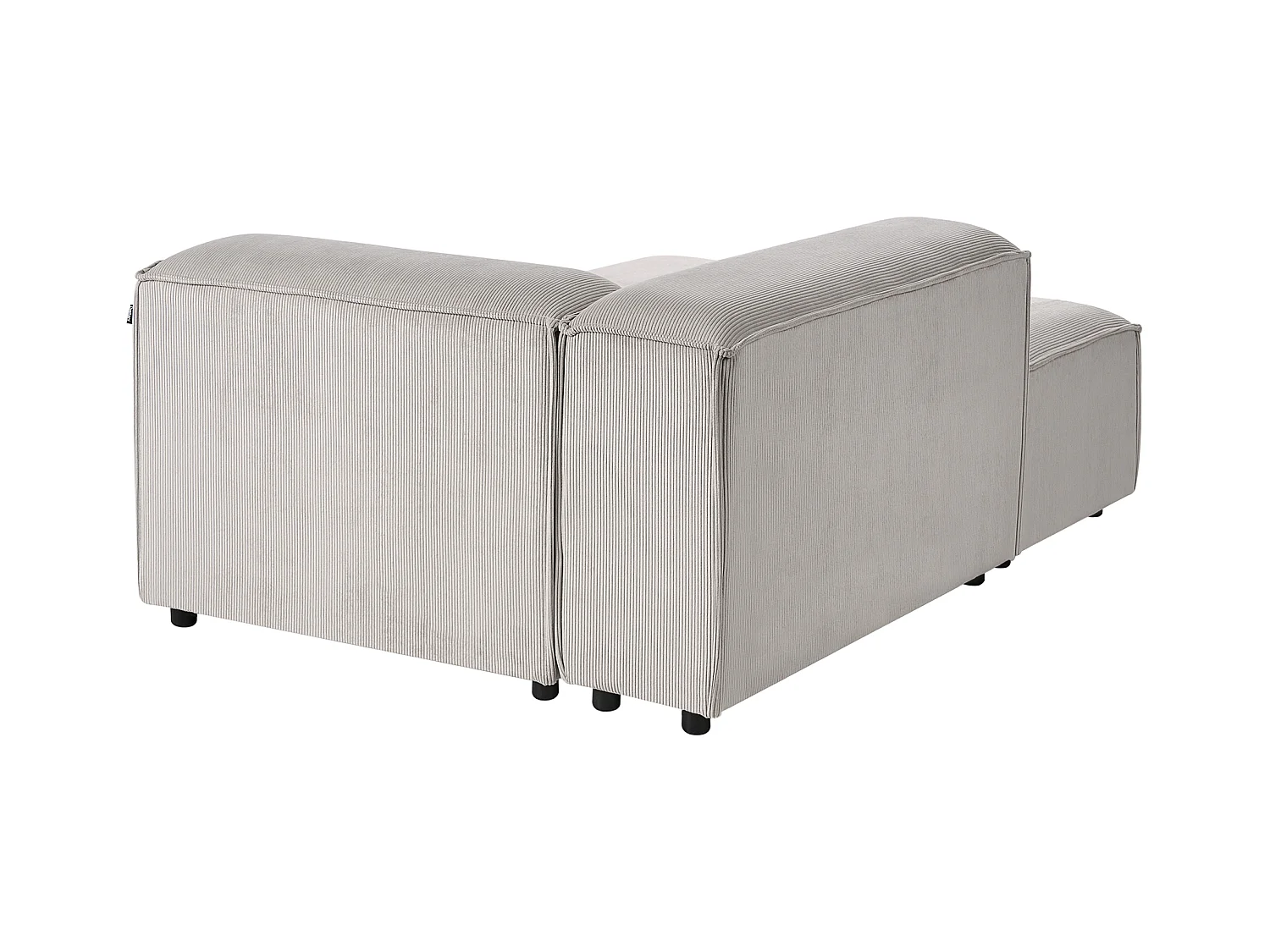 Chaise longue côté droit ARDAL Velours côtelé Taupe