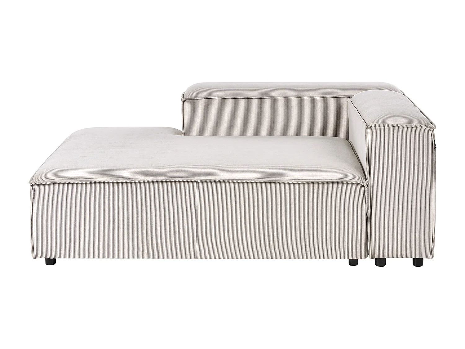 Chaise longue côté droit ARDAL Velours côtelé Taupe