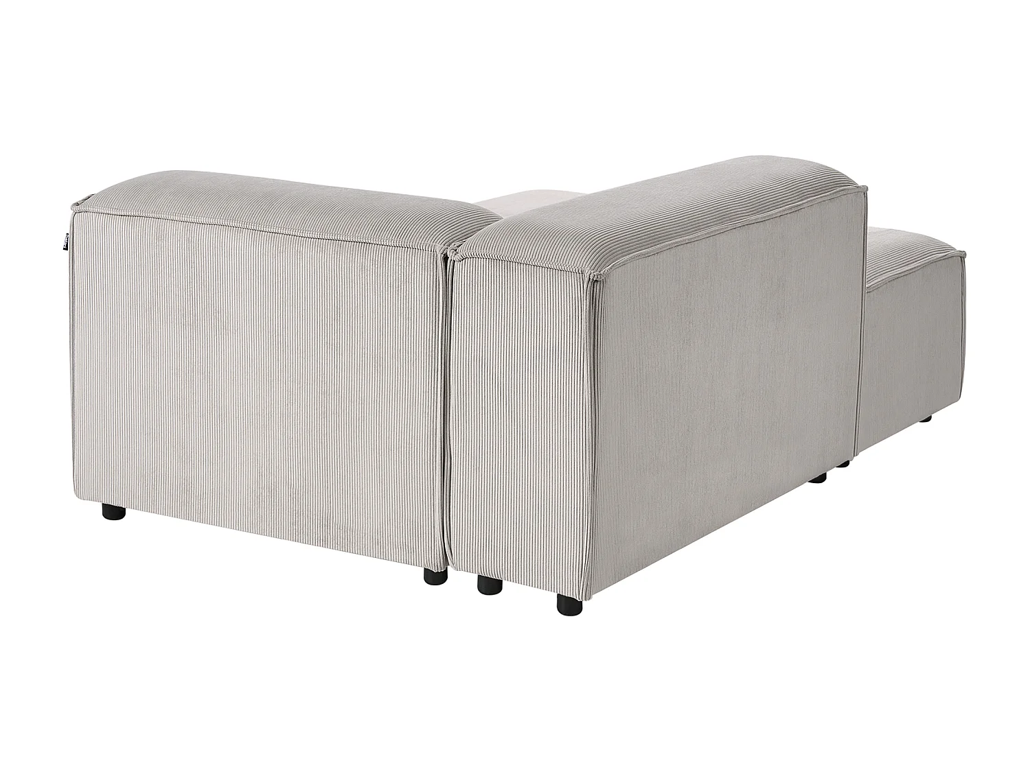 Chaise longue côté droit ARDAL Velours côtelé Taupe