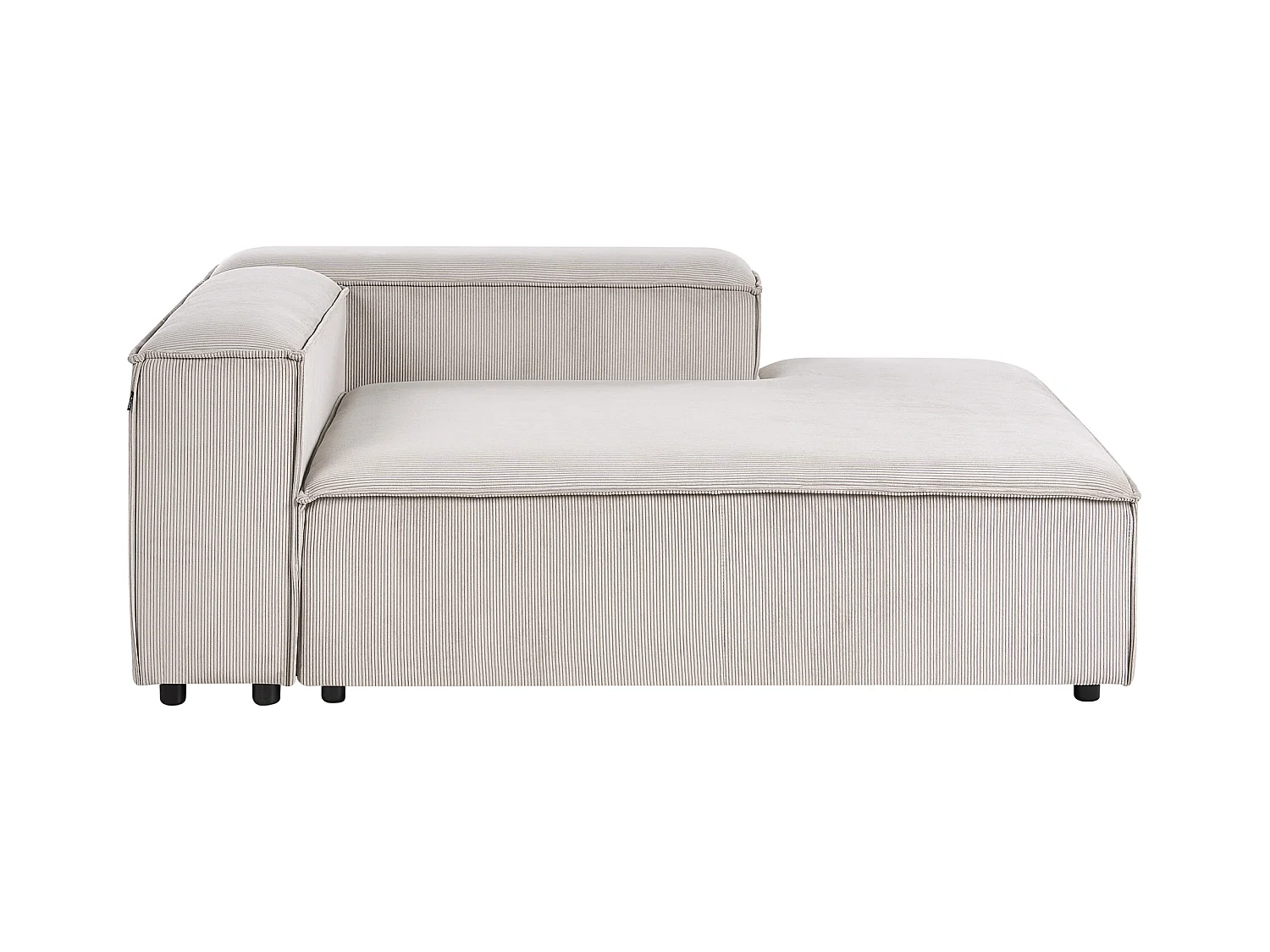 Chaise longue côté droite ARDAL Velours côtelé Taupe