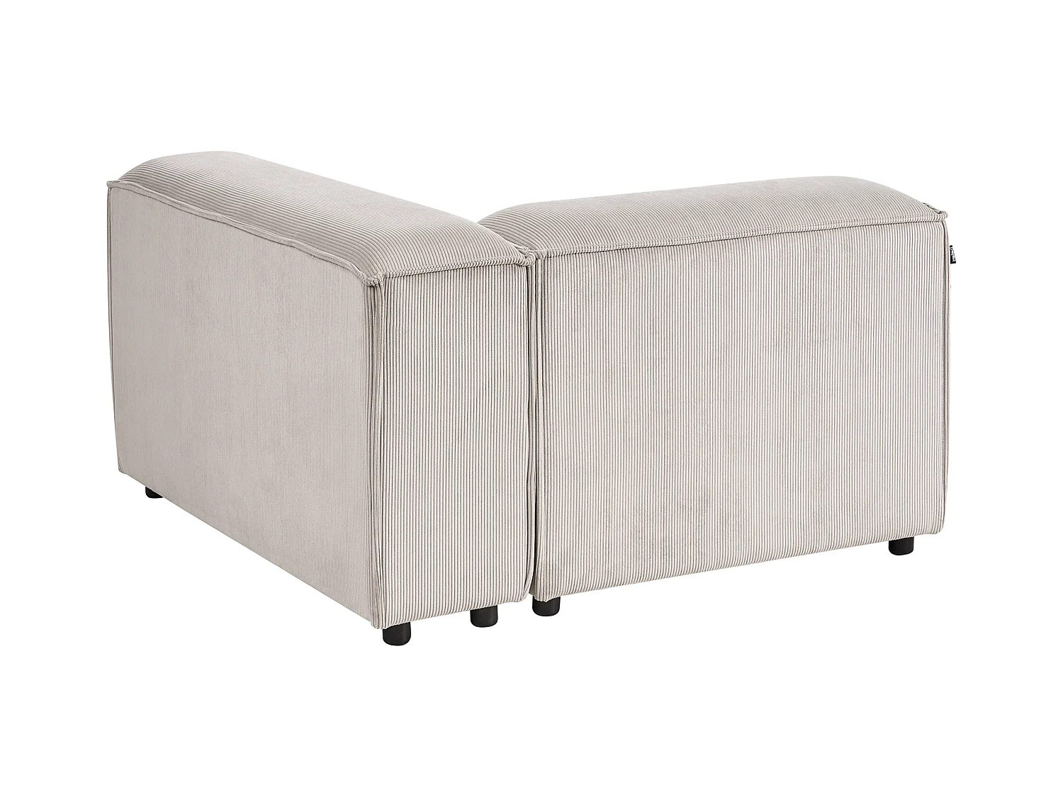 Chaise longue côté droite ARDAL Velours côtelé Taupe