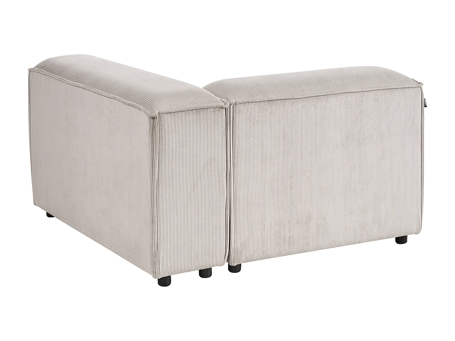 Chaise longue côté gauche ARDAL Velours côtelé Taupe