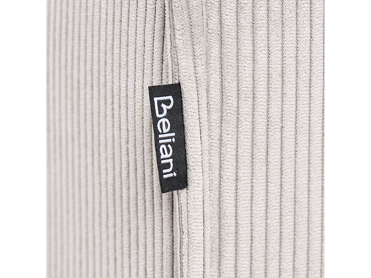 Chaise longue côté gauche ARDAL Velours côtelé Taupe