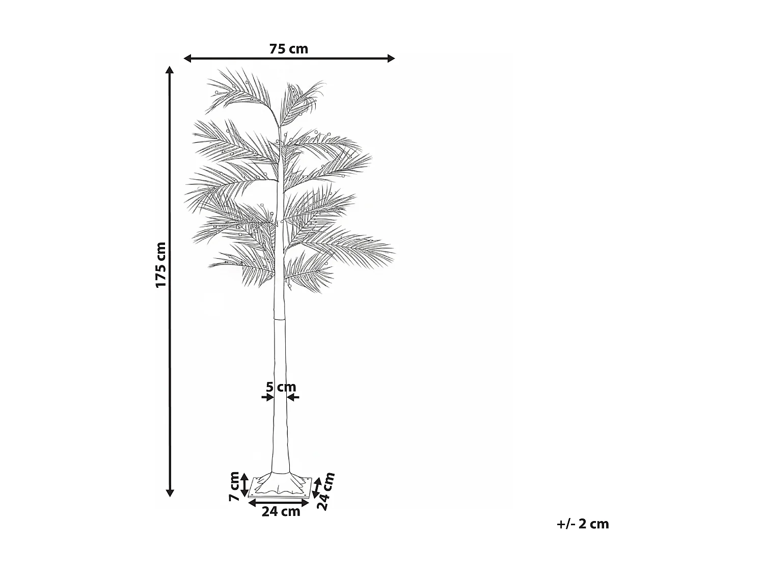 Décoration extérieure LED PALJAVESI Arbre 175 cm Doré