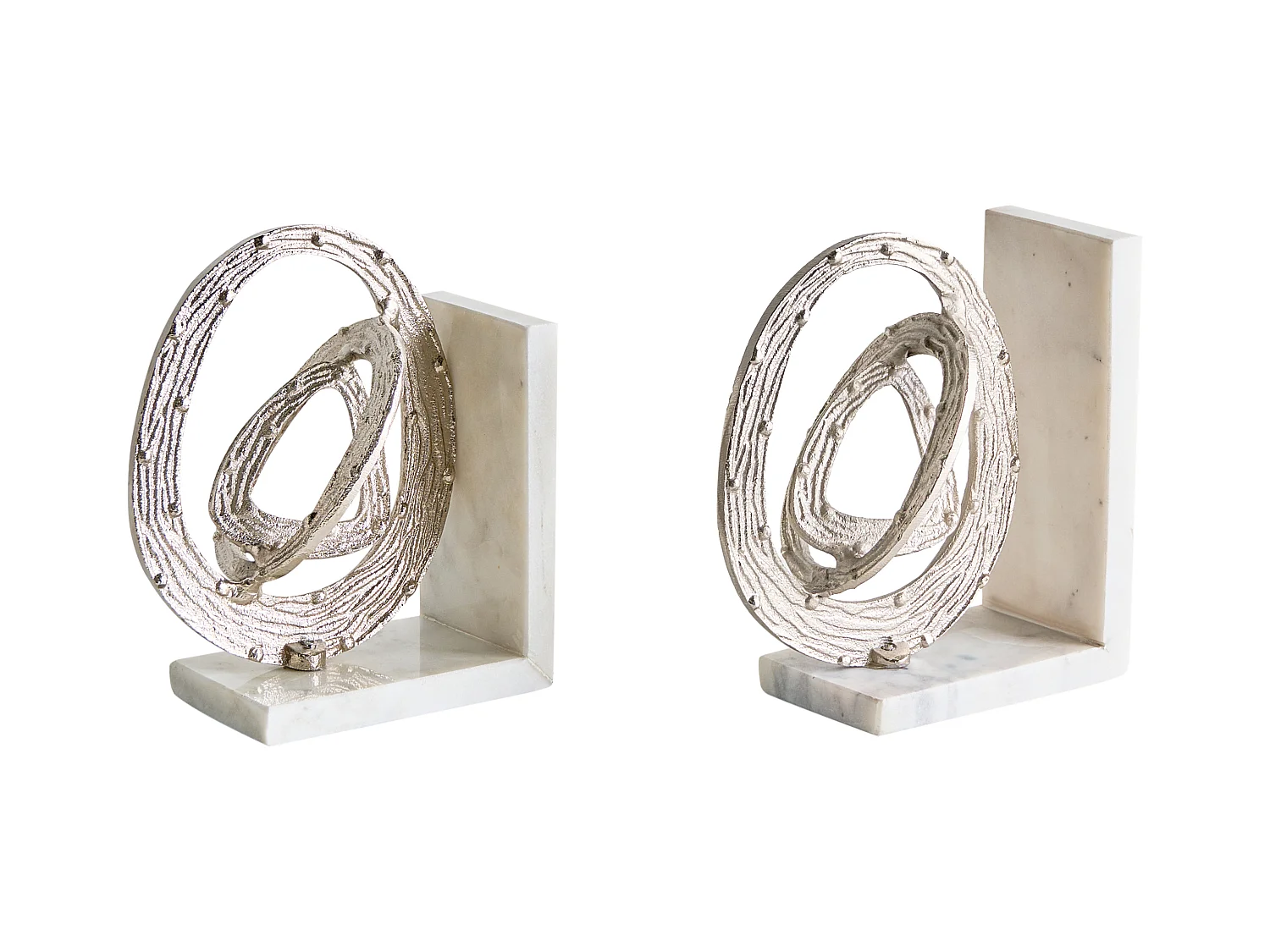 Serre-livres RABINA Marbre Argenté