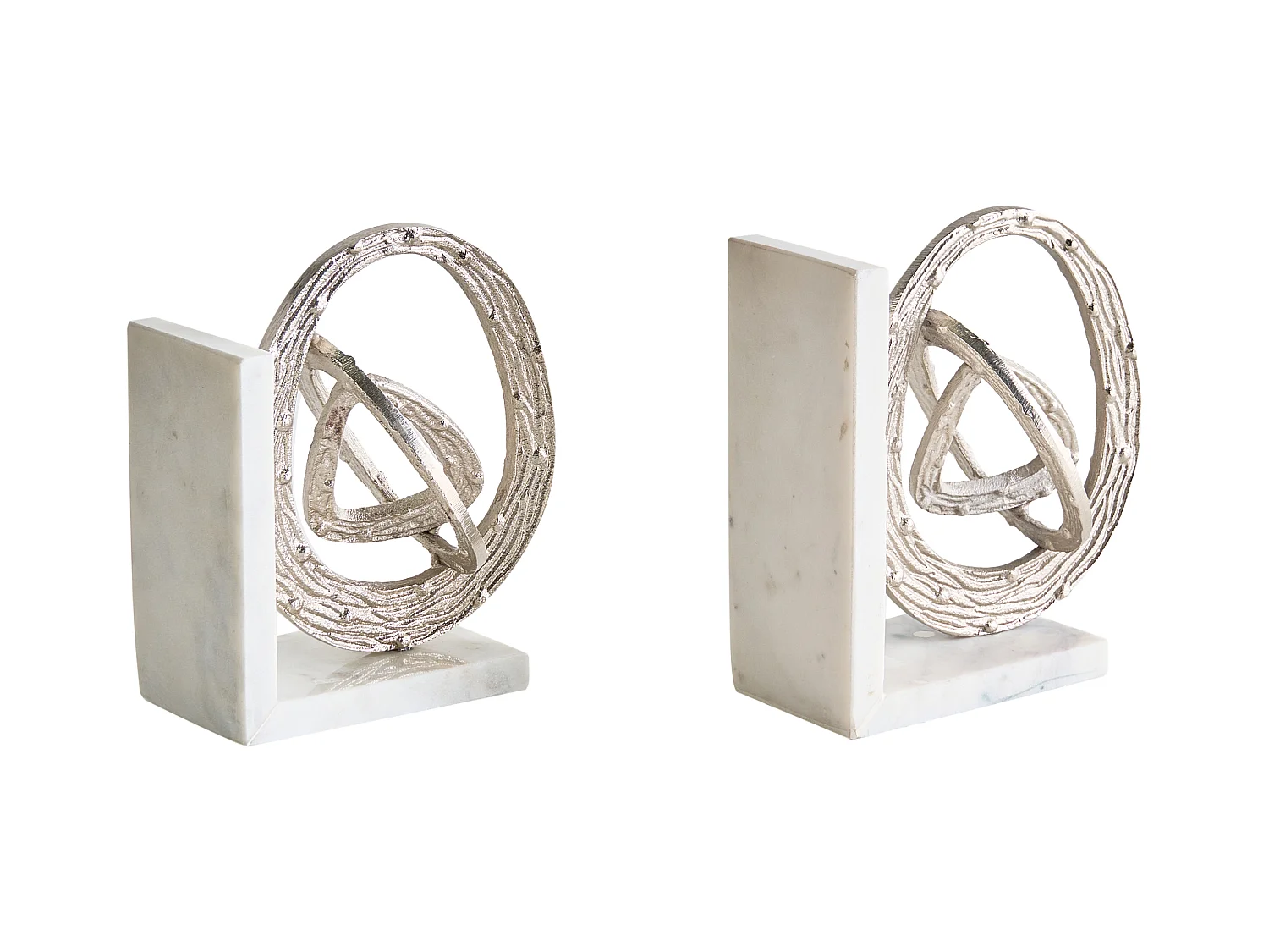 Serre-livres RABINA Marbre Argenté