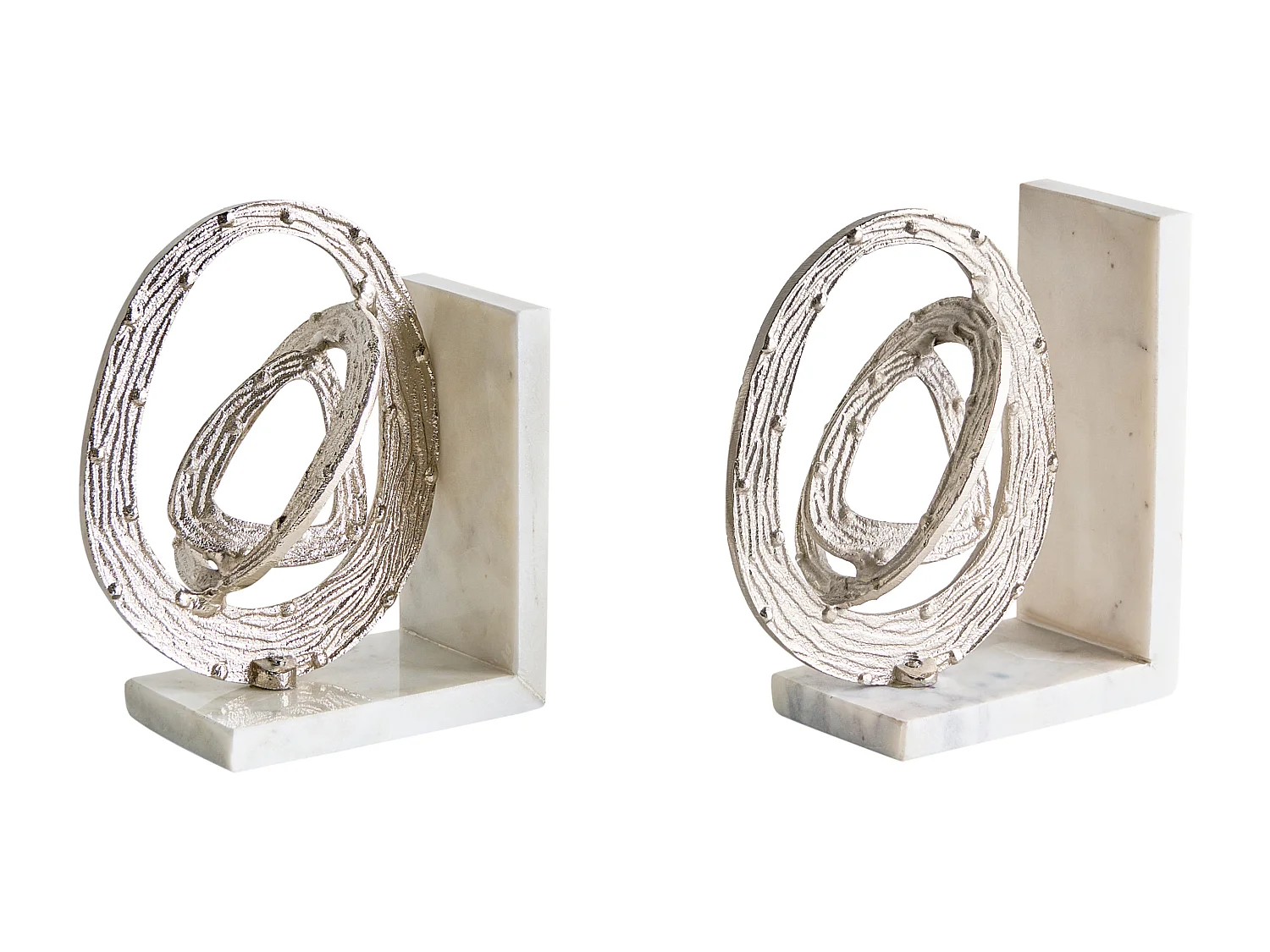 Serre-livres RABINA Marbre Argenté