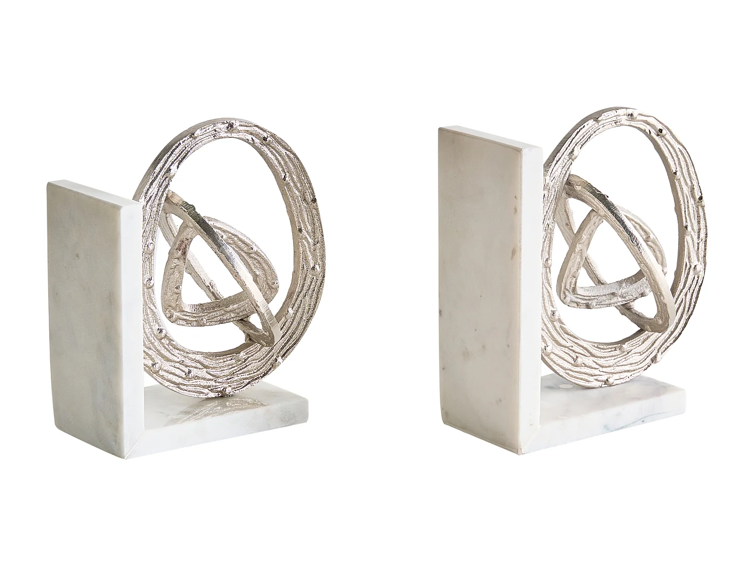 Serre-livres RABINA Marbre Argenté