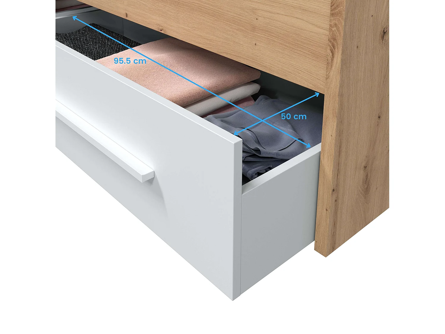 Pack 3 Muebles Juveniles Noa Roble Nodi y Blanco Artik