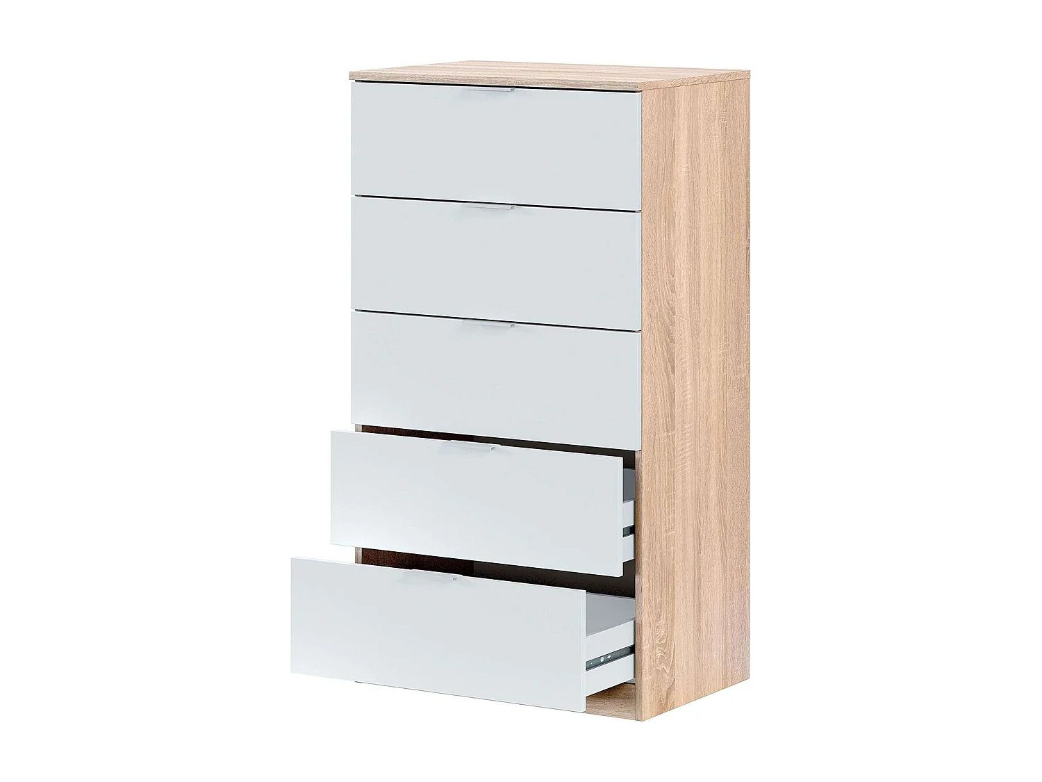 Conjunto de quarto infantil jovem em branco fosco Artik e carvalho canadense completo