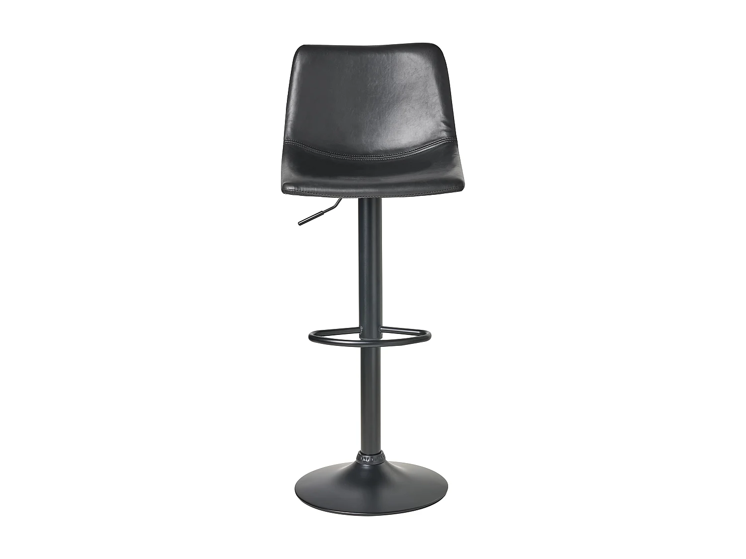 Lot de 2 tabourets de bar LEBRIJA Cuir PU Noir