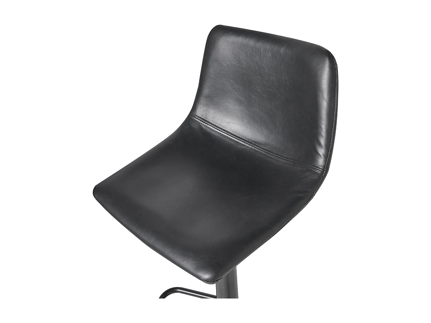 Lot de 2 tabourets de bar LEBRIJA Cuir PU Noir