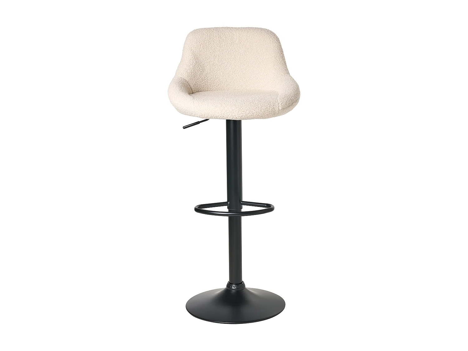 Lot de 2 tabourets de bar MEDULIN Bouclé Beige clair