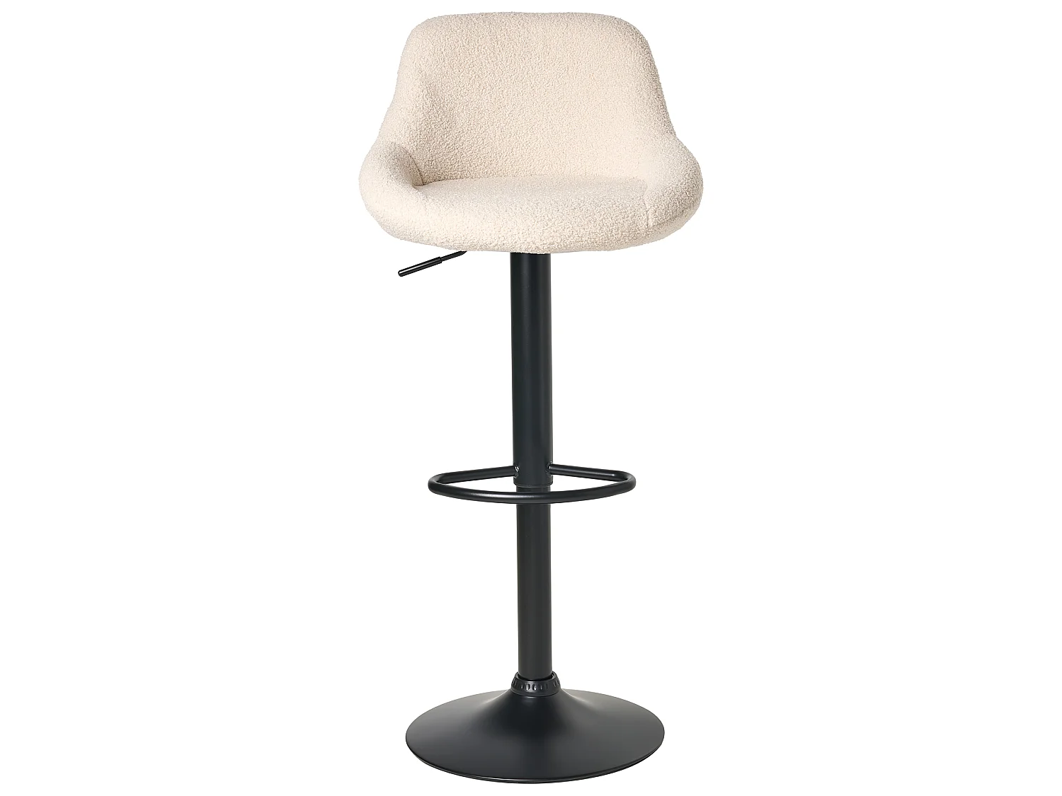 Lot de 2 tabourets de bar MEDULIN Bouclé Beige clair
