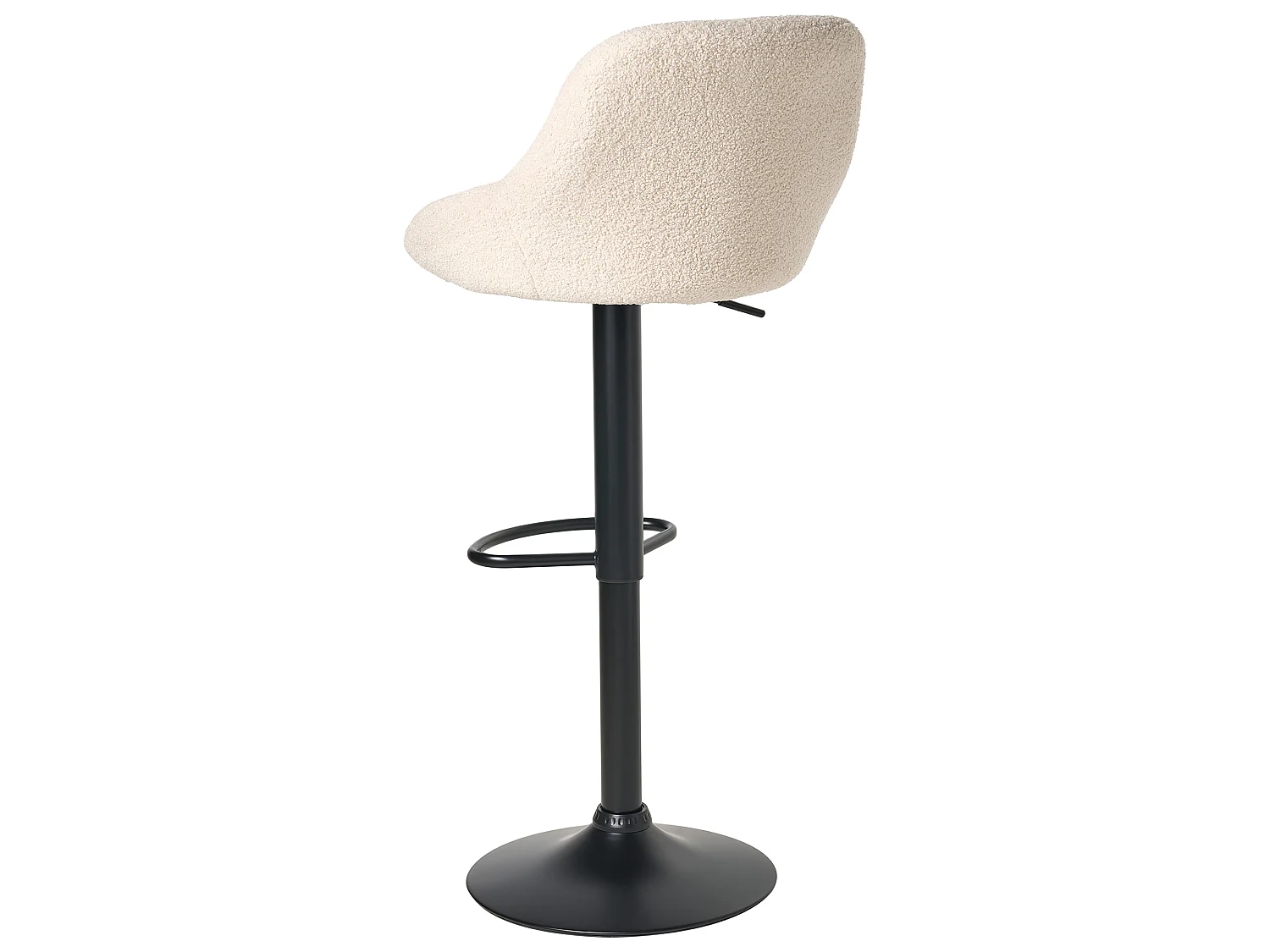 Lot de 2 tabourets de bar MEDULIN Bouclé Beige clair