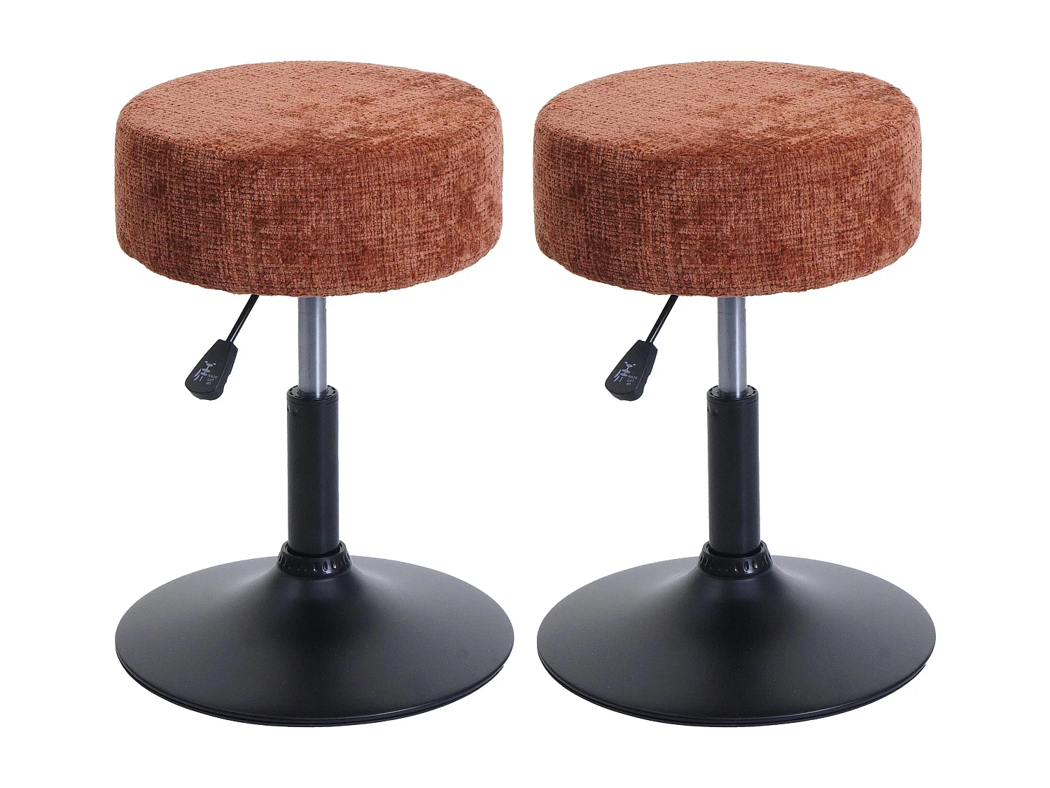 Tabouret MCW-C22 (lot de 2),  terracotta