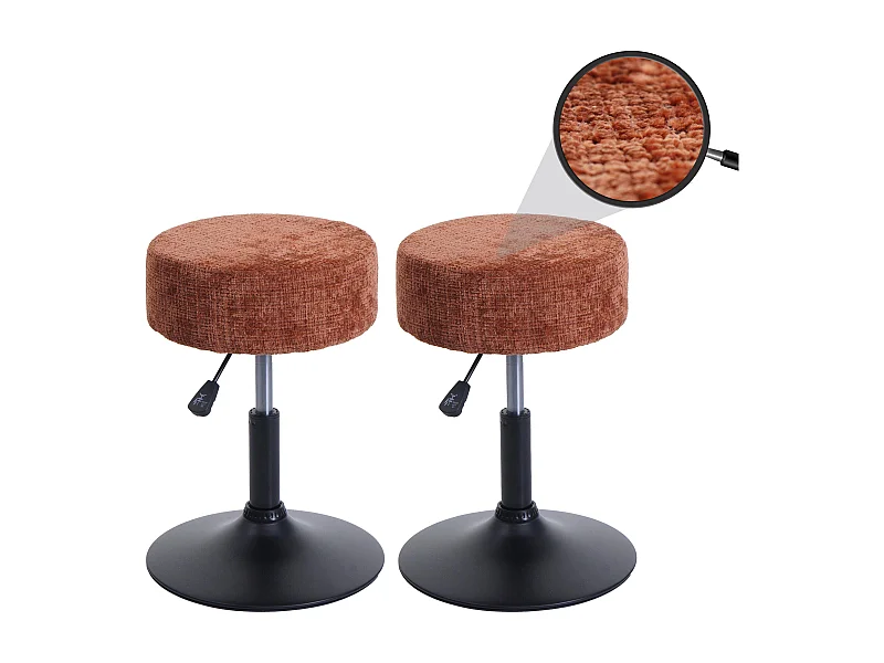 Tabouret MCW-C22 (lot de 2),  terracotta