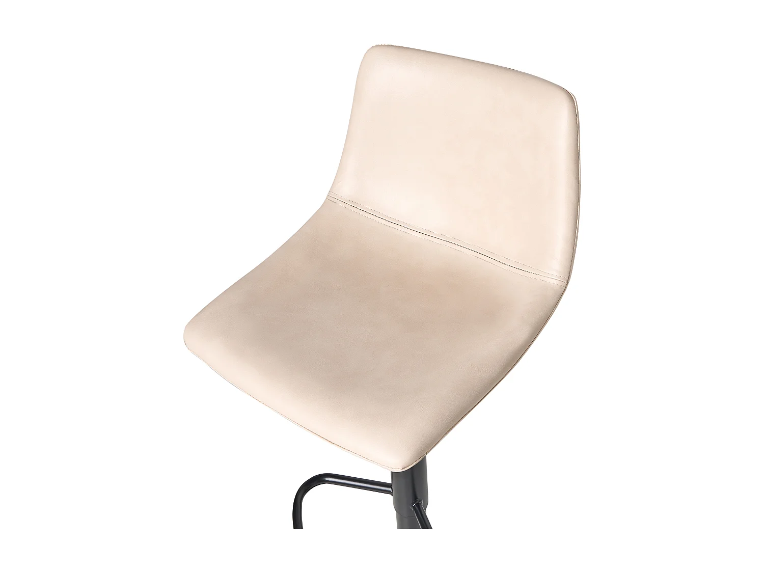 Lot de 2 tabourets de bar LEBRIJA Cuir PU Beige clair