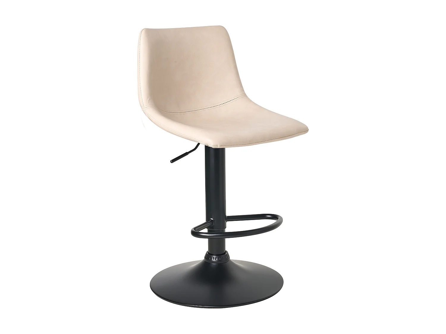 Lot de 2 tabourets de bar LEBRIJA Cuir PU Beige clair