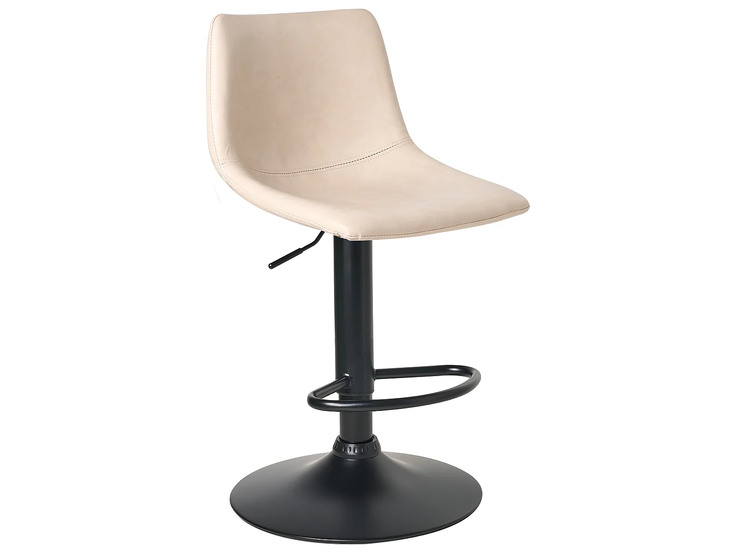 Lot de 2 tabourets de bar LEBRIJA Cuir PU Beige clair