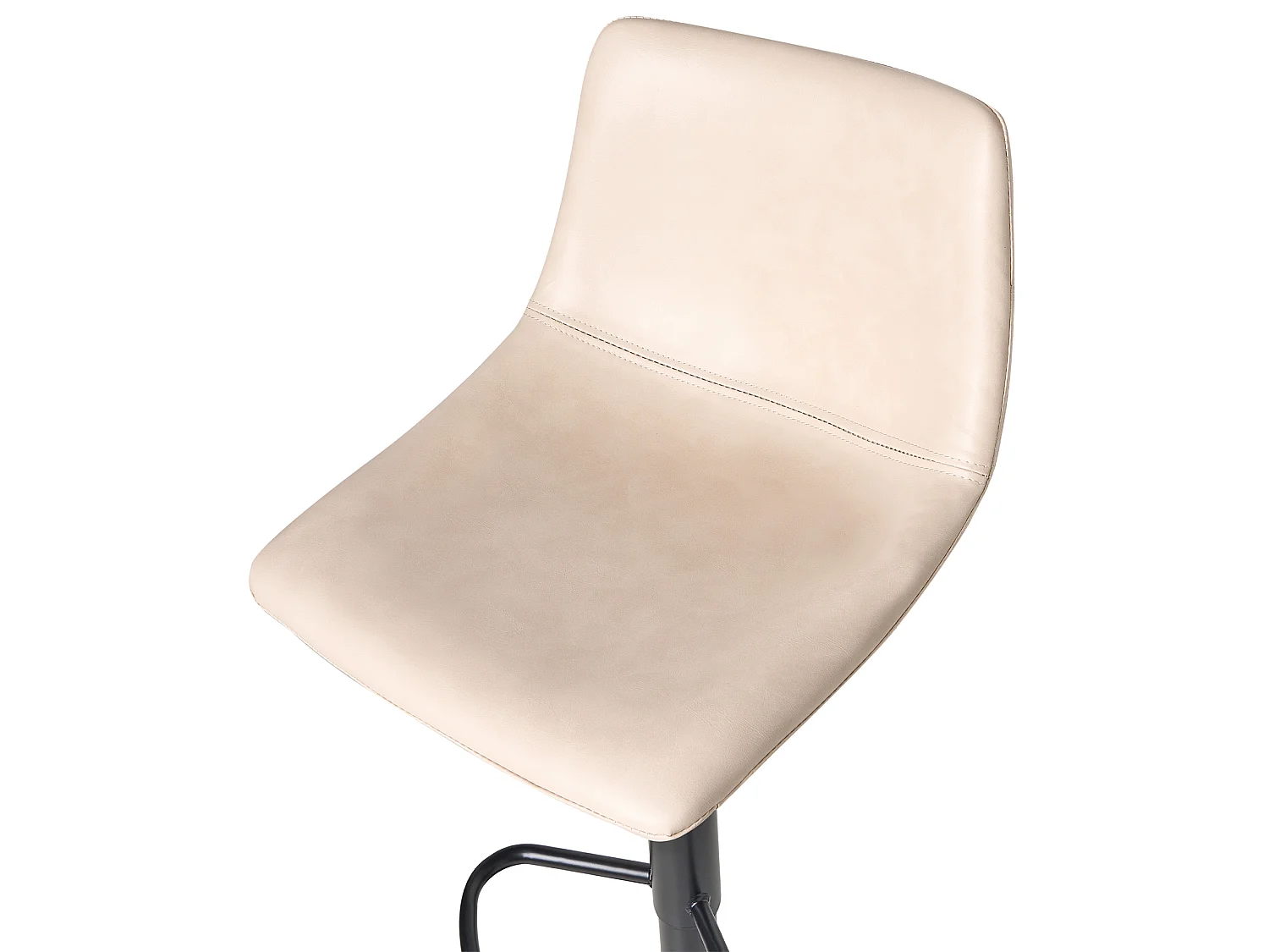 Lot de 2 tabourets de bar LEBRIJA Cuir PU Beige clair