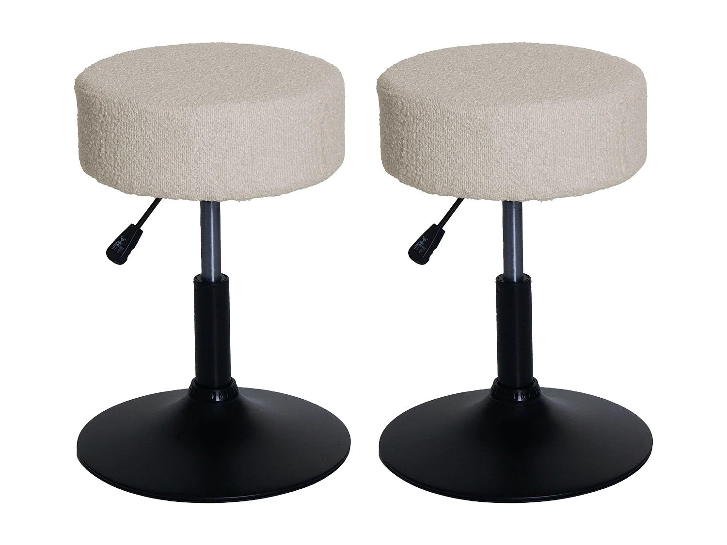 Tabouret MCW-C22 (lot de 2),  crème-blanc