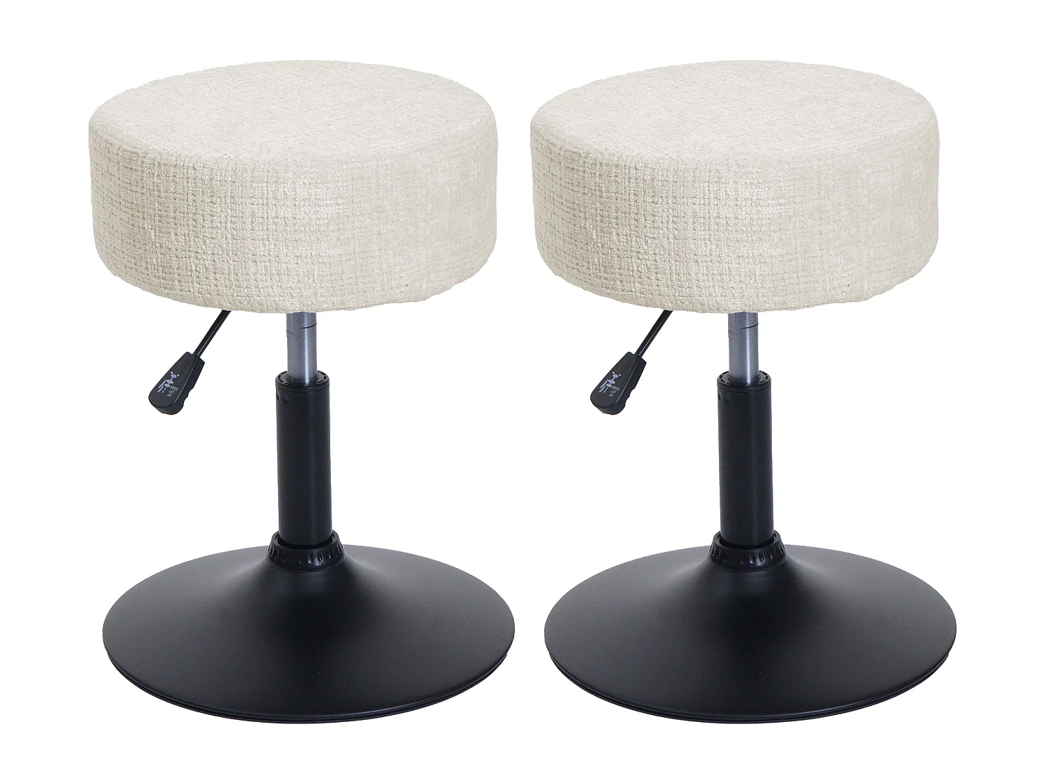 Hocker MCW-C22 (2er-Set), Creme-weiß