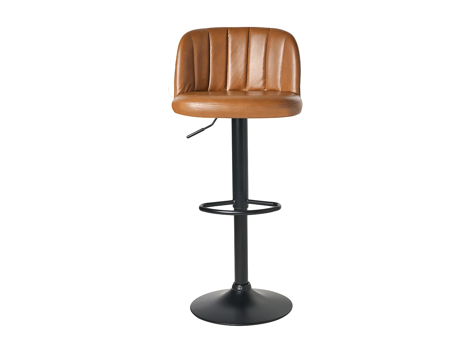 Lot de 2 tabourets de bar VLORE Cuir PU Marron