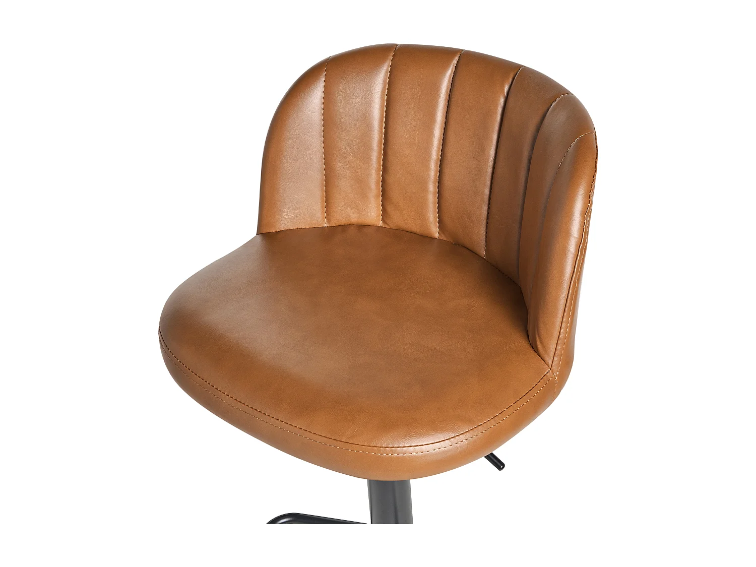 Lot de 2 tabourets de bar VLORE Cuir PU Marron