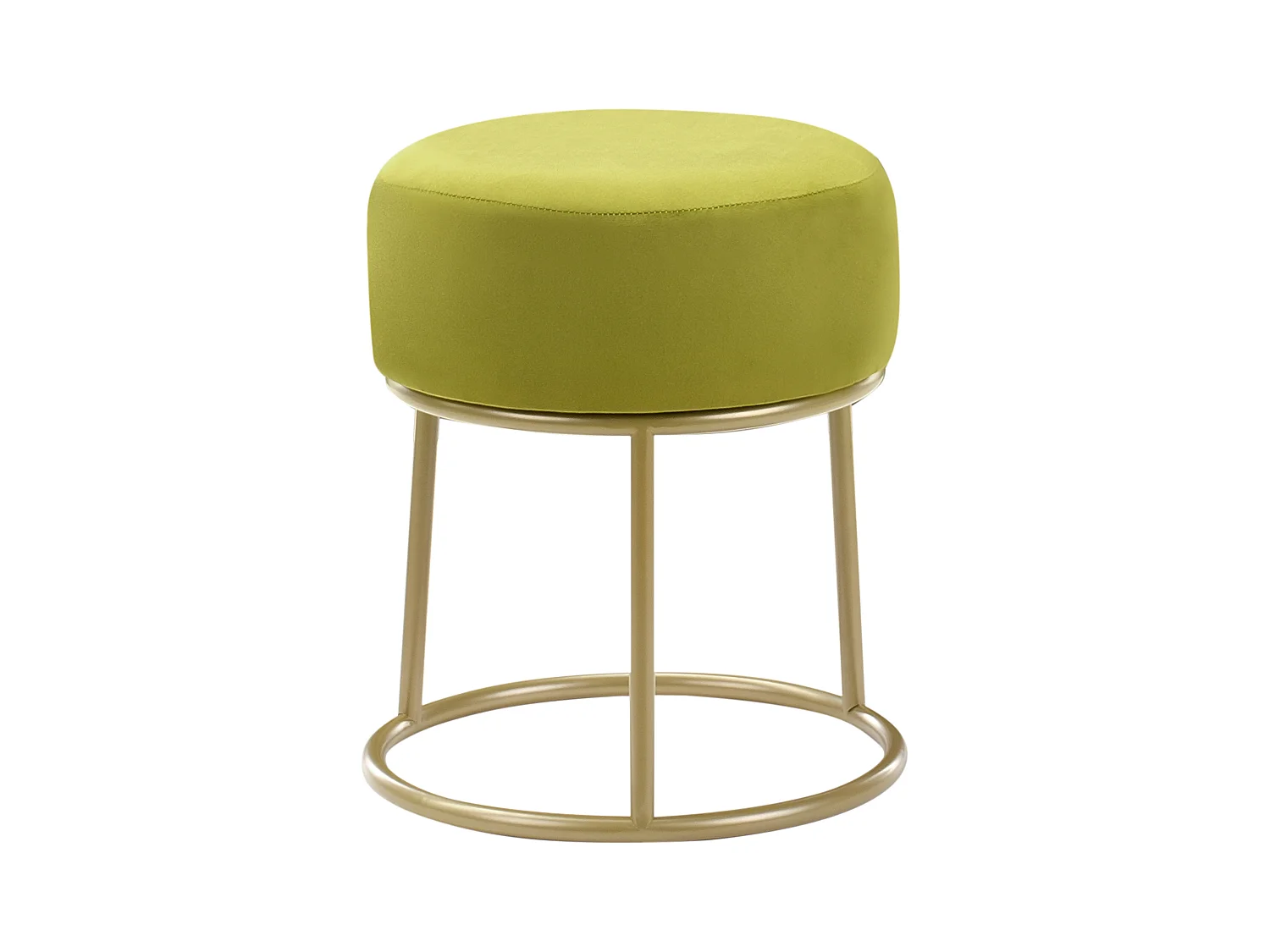 Repose-pied DELCO Velours Vert citron