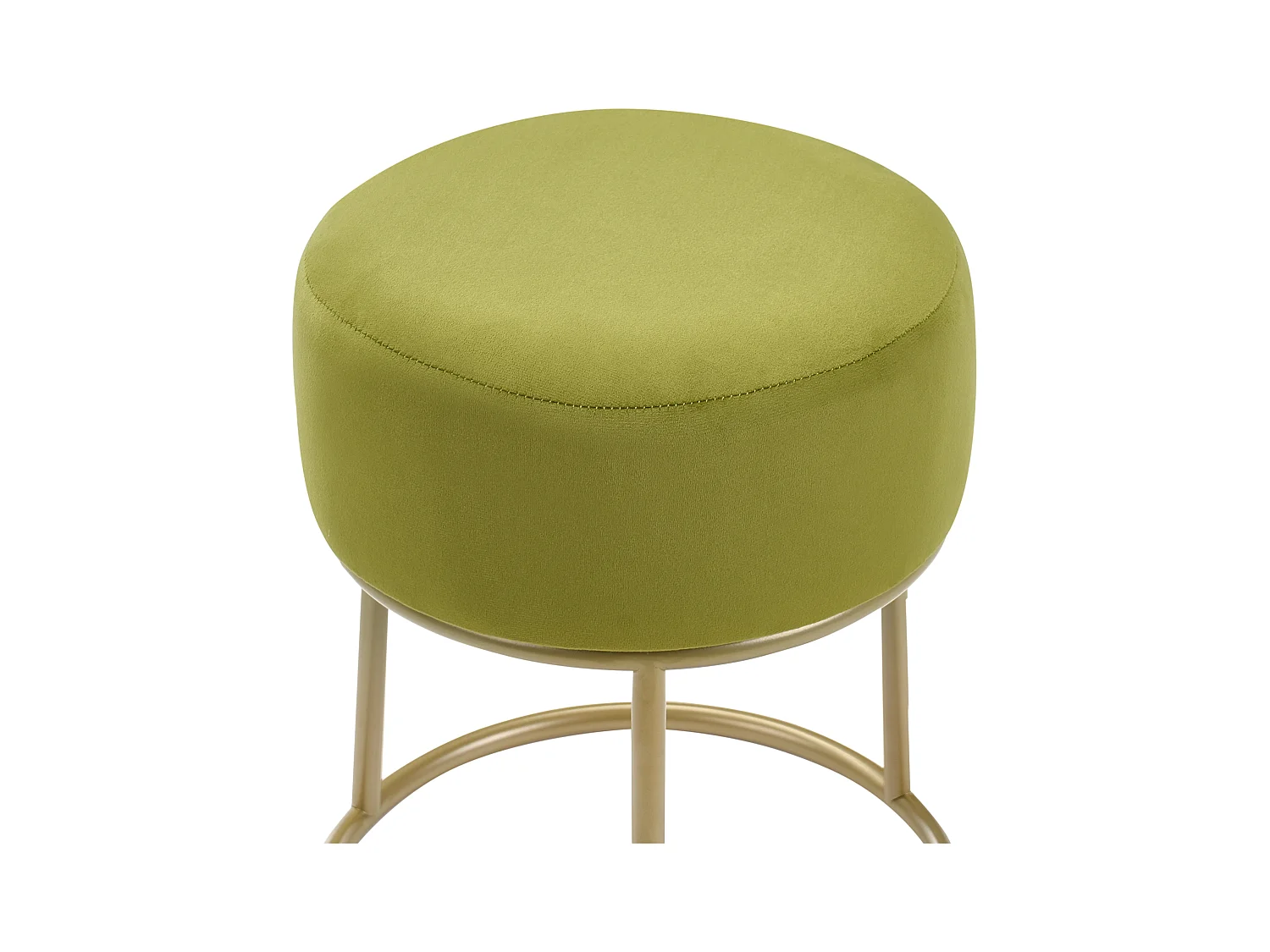 Repose-pied DELCO Velours Vert citron