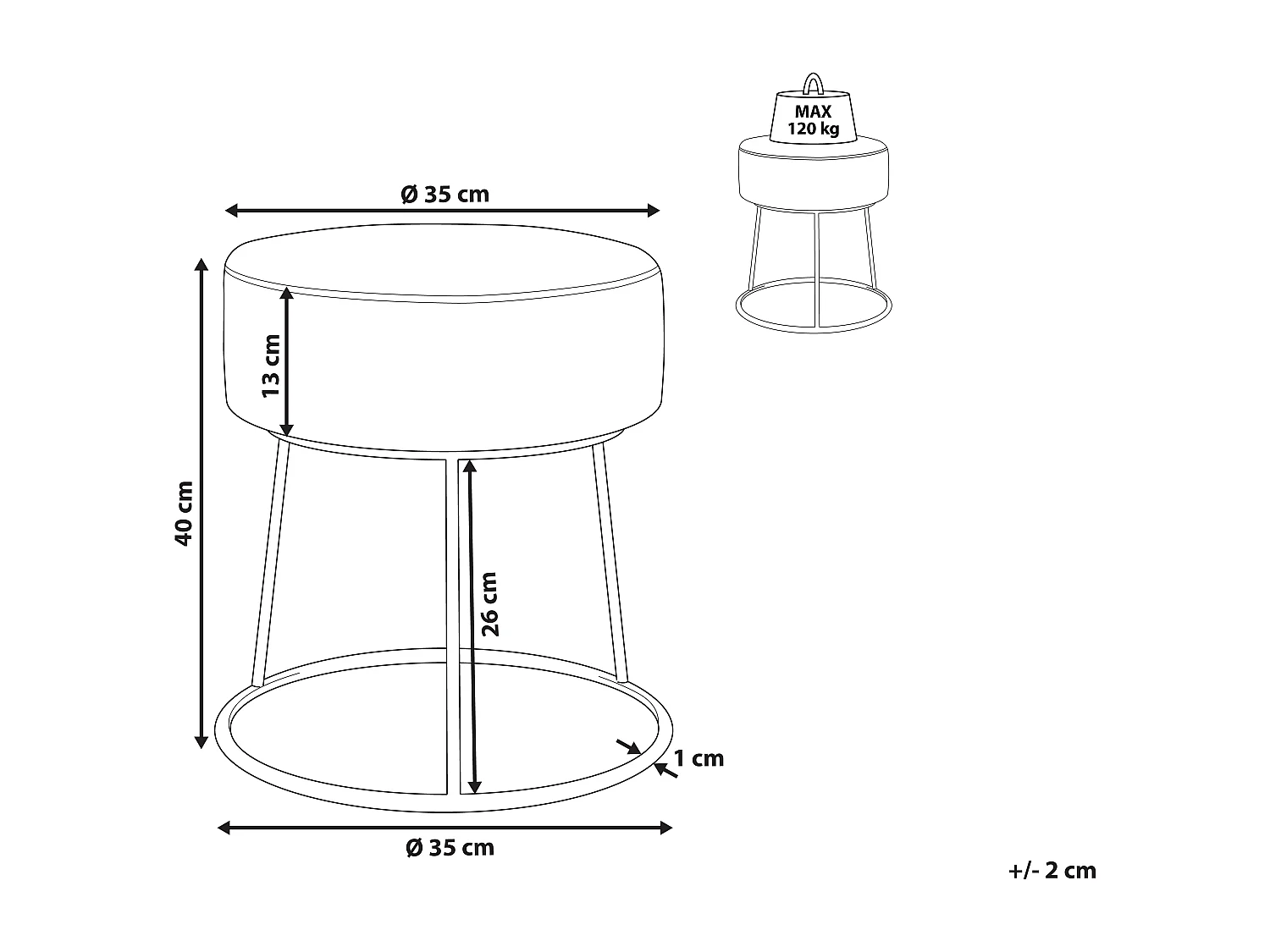 Sgabello DELCO Velluto Verde lime