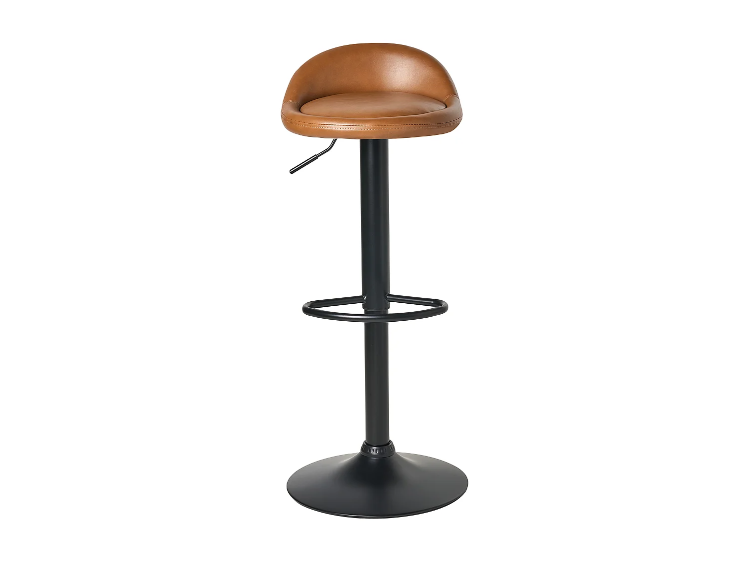 Lot de 2 tabourets de bar MEEDER Cuir PU Marron