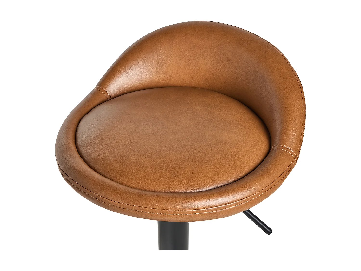 Lot de 2 tabourets de bar MEEDER Cuir PU Marron