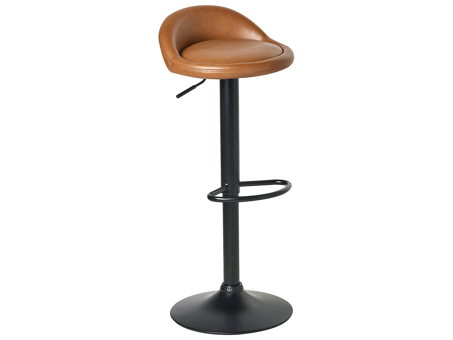 Lot de 2 tabourets de bar MEEDER Cuir PU Marron