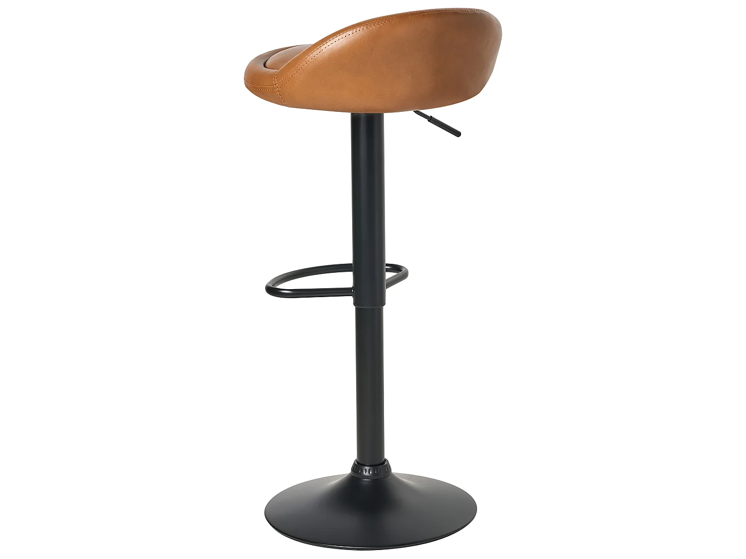 Lot de 2 tabourets de bar MEEDER Cuir PU Marron