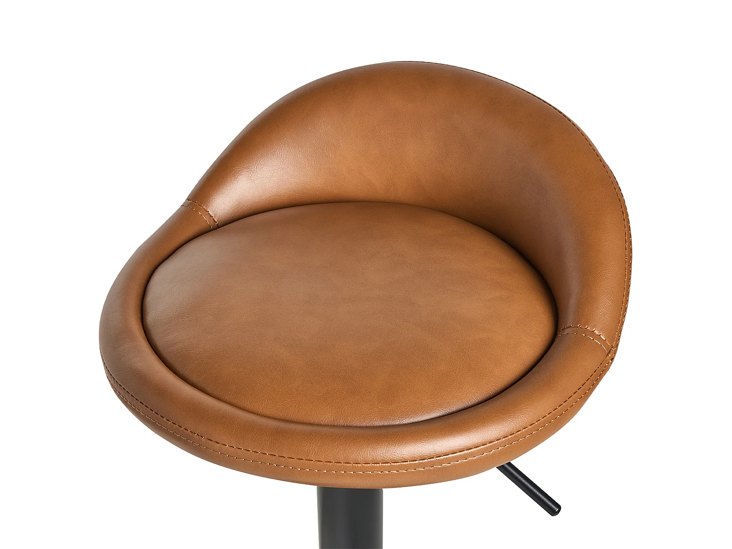 Lot de 2 tabourets de bar MEEDER Cuir PU Marron