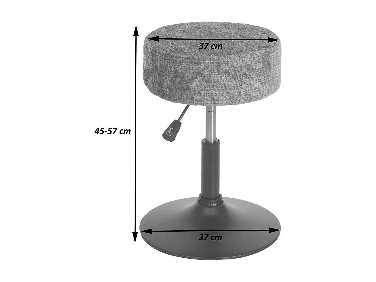 Hocker MCW-C22, Dunkelgrau