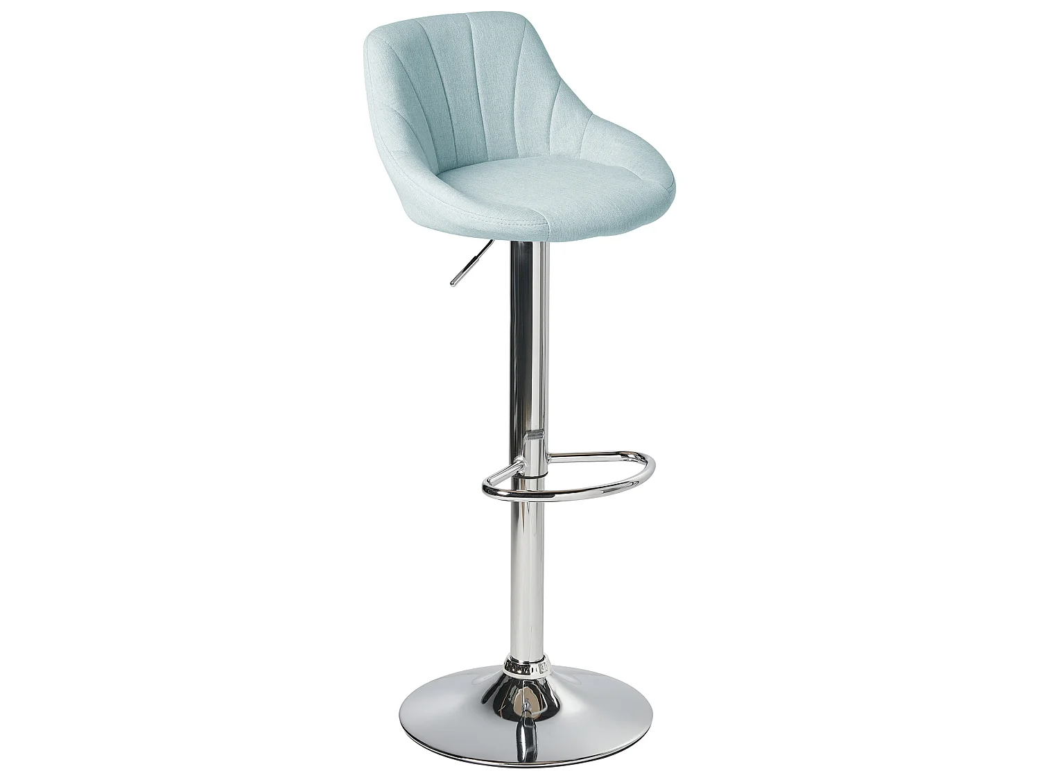 Lot de 2 tabourets de bar LUCCA Tissu Bleu clair