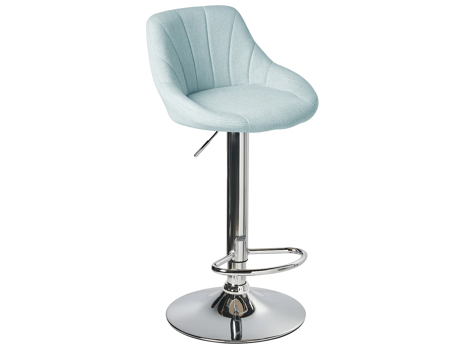 Lot de 2 tabourets de bar LUCCA Tissu Bleu clair