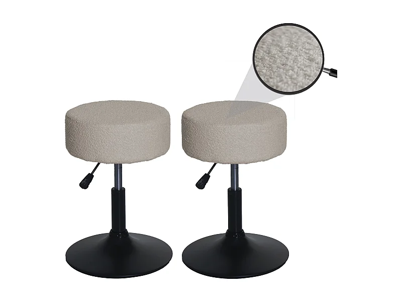 Hocker MCW-C22 (2er-Set), Beige