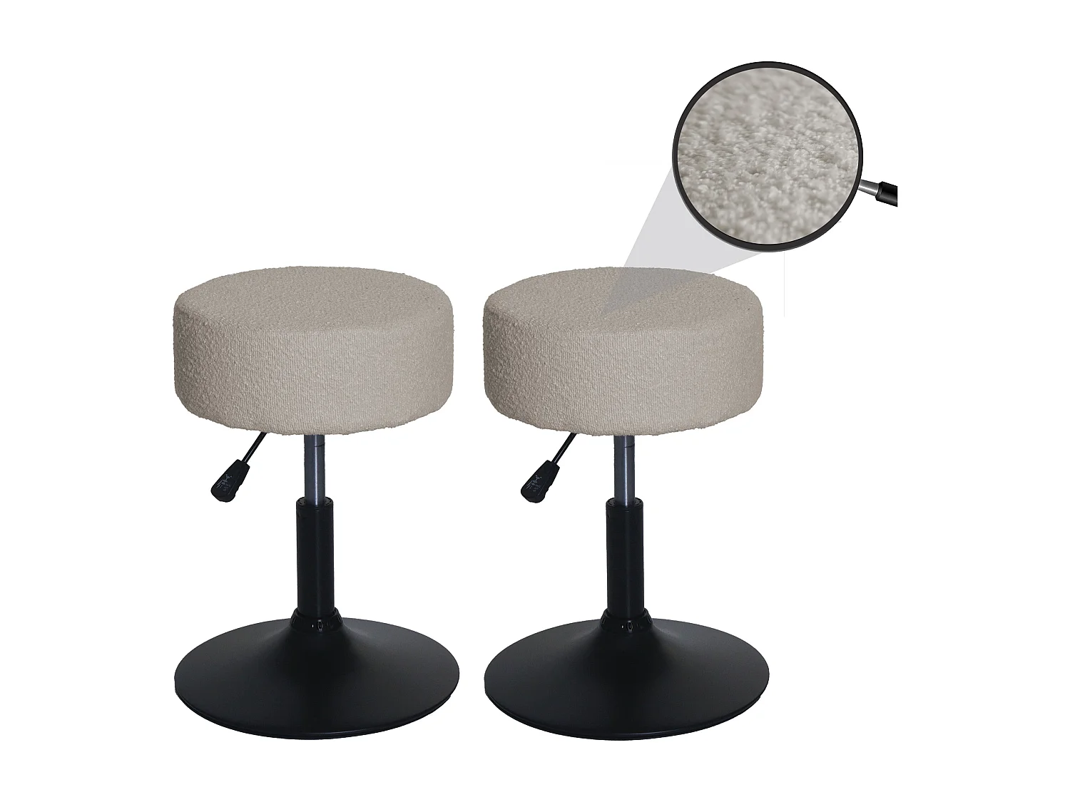 Hocker MCW-C22 (2er-Set), Beige